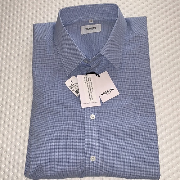 Hyden Yoo New York Other - NWT HYDEN YOO NEW YORK BLUE MICRO-GINGHAM/DOTS, XL